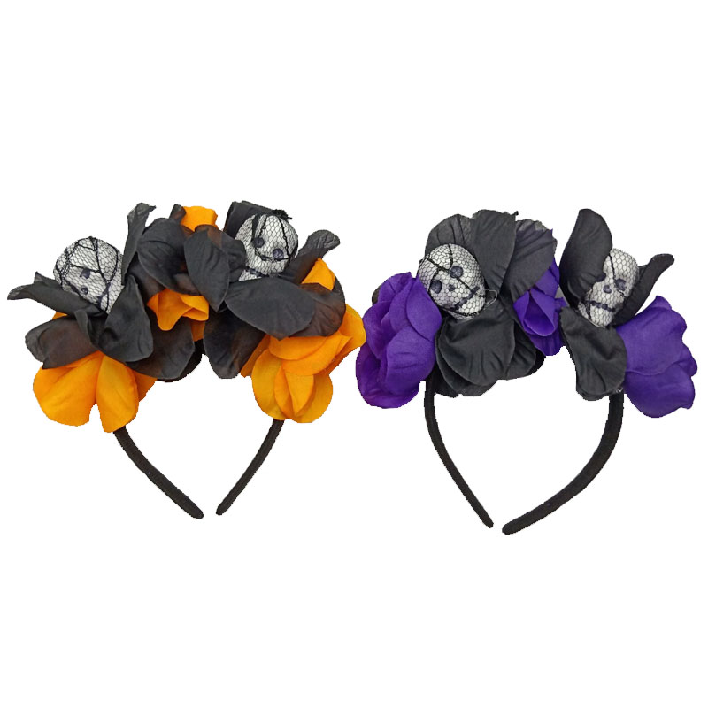 Kunstig blomster skumskalle spøgelseshårbånd