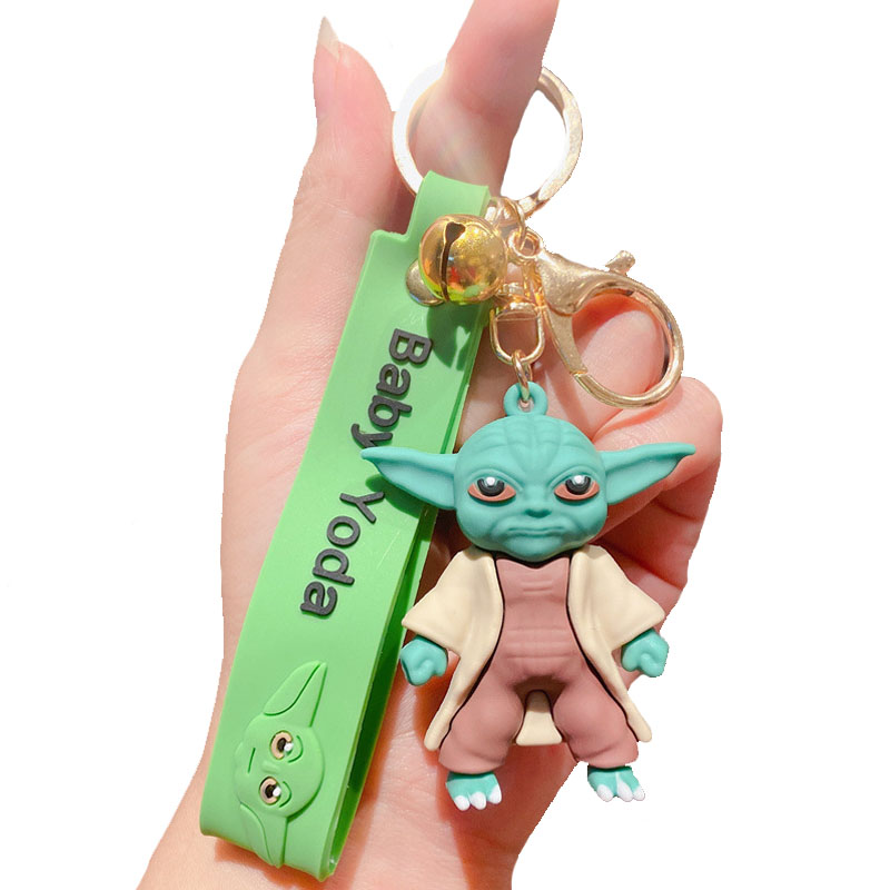 Tegneserie gummi baby yoda nøgleringe