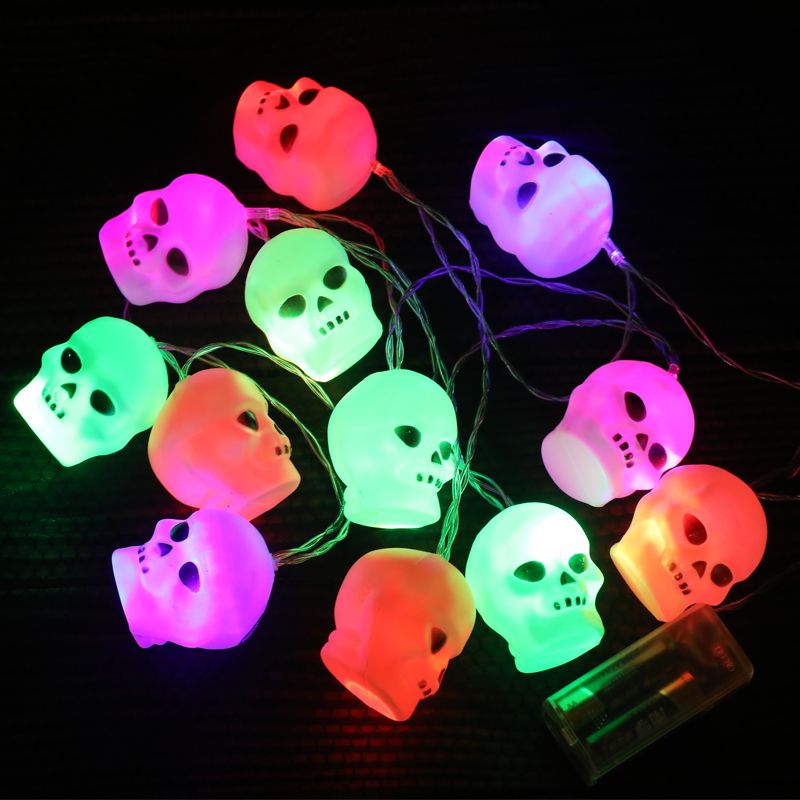 Farverige indendørs 30 LED Ghost Halloween String Lights