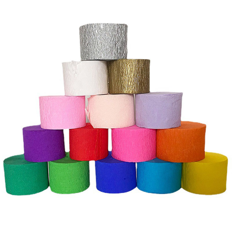 Farverig festdekoration Crepe Paper Streamer