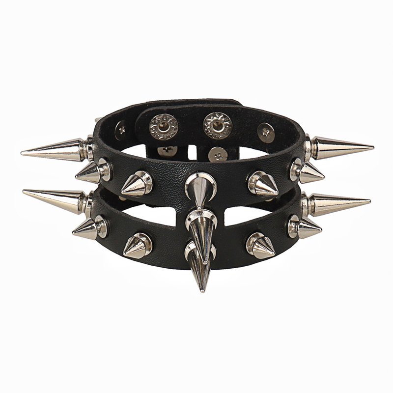 Cuspidal pyntet nitte kæde punkrock armbånd