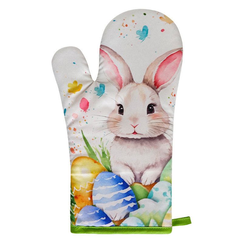 Cute Bunnies Pink Flower Ovn Luffer
