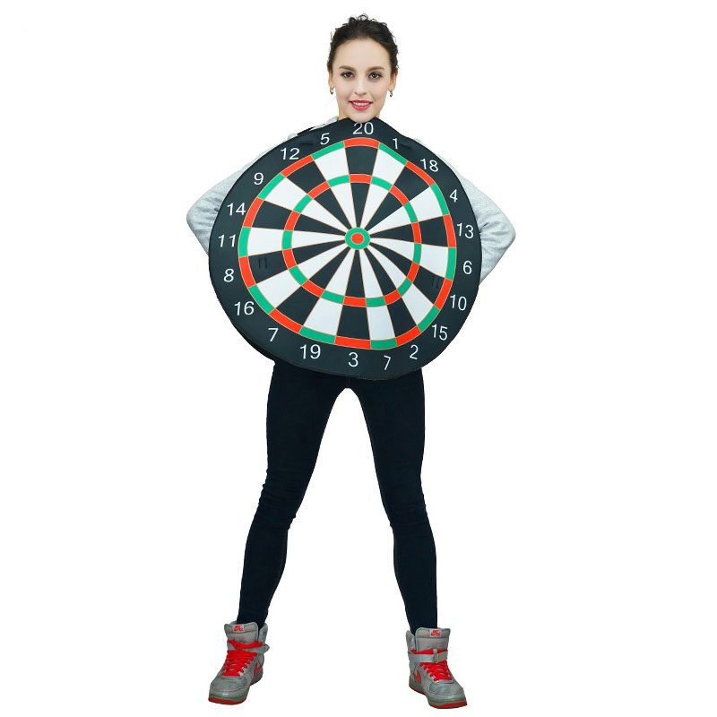 Dobbeltsidet dartboard party kostume