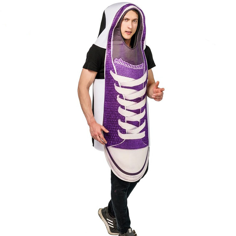 Sjov sko cosplay lilla lærred sko kostume