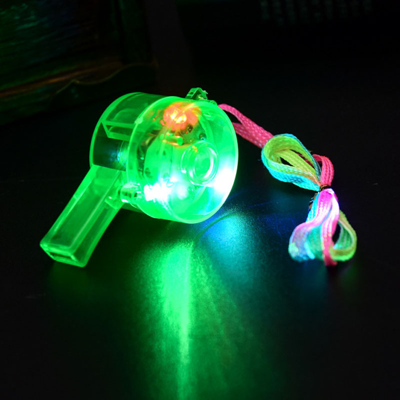 Glow Whistles Party Supplies LED Light Up Whistles with Lanyard Halskæde Farverig Glow in the Dark Fun Party Favor