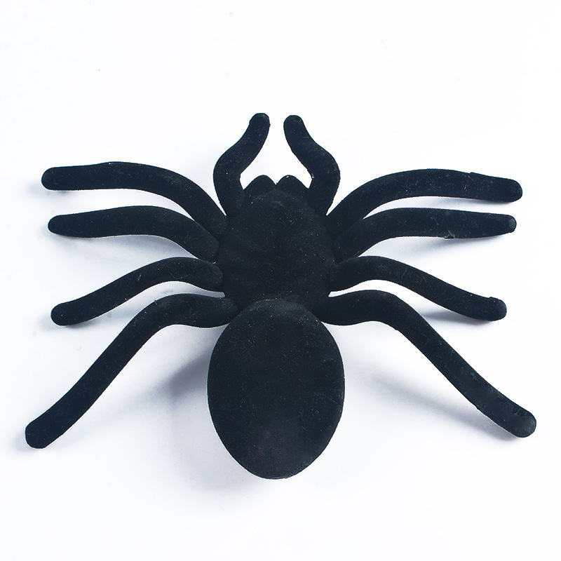 Halloween stor sort plys edderkop