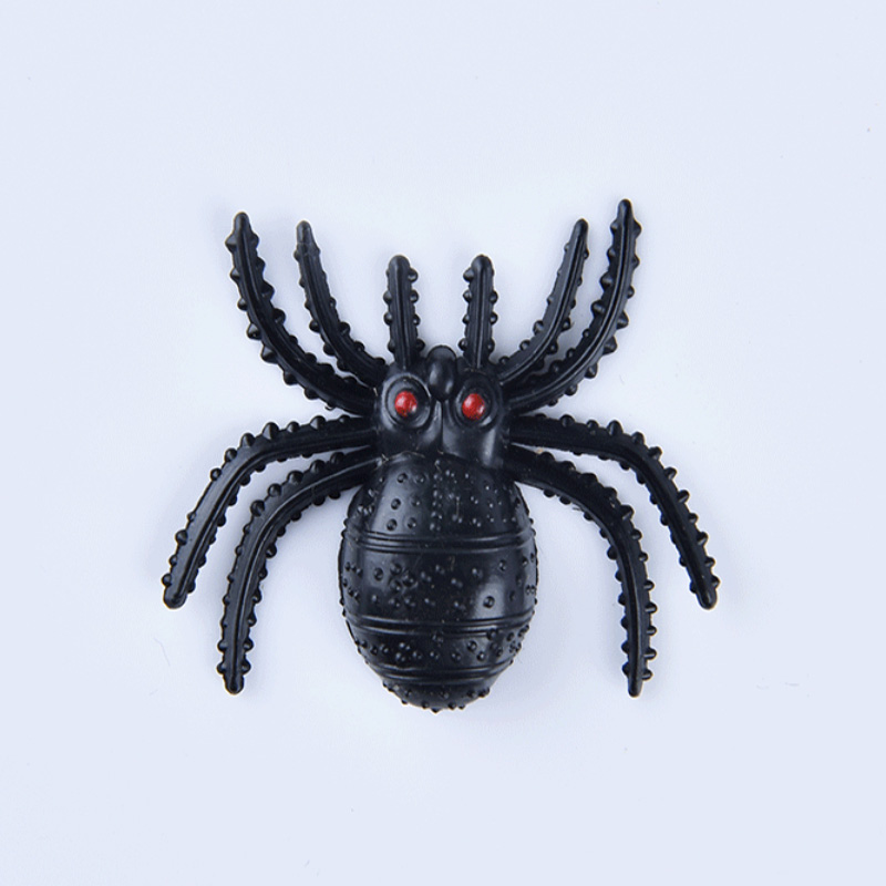 Halloween plastiske sorte edderkopper