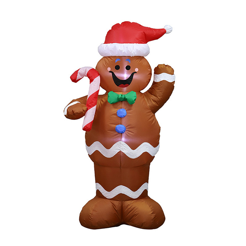 LED oppustelig jul Gingerbread Man