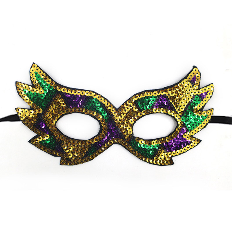 mardi gras carnival jester pailletter maske