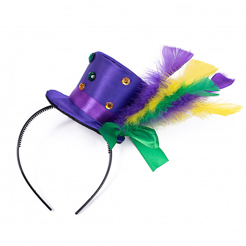Mardi Gras Feather pandebånd til festdekoration