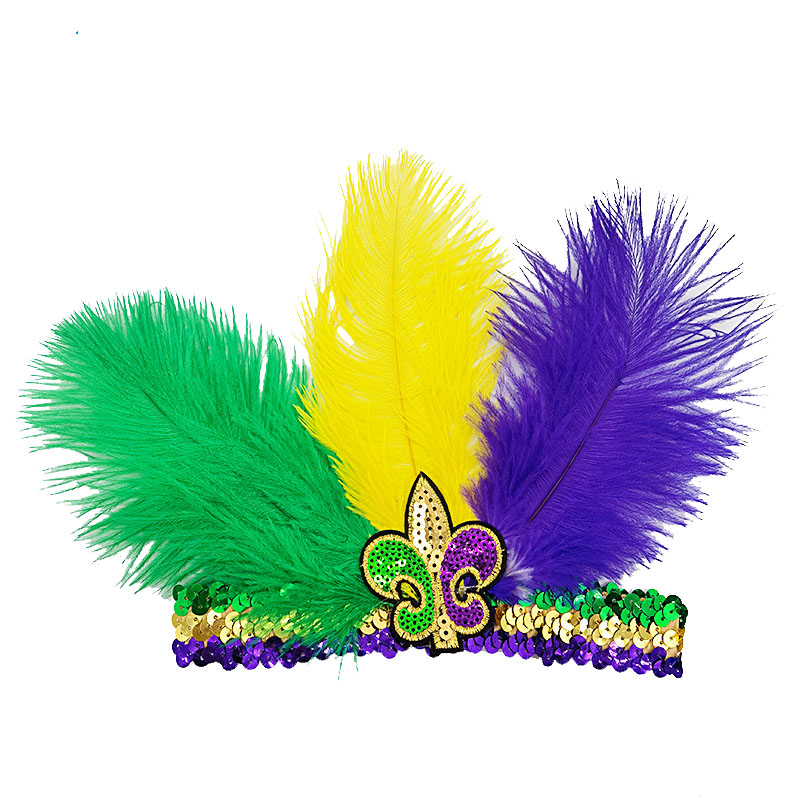 Mardi Gras Sequin pandebånd