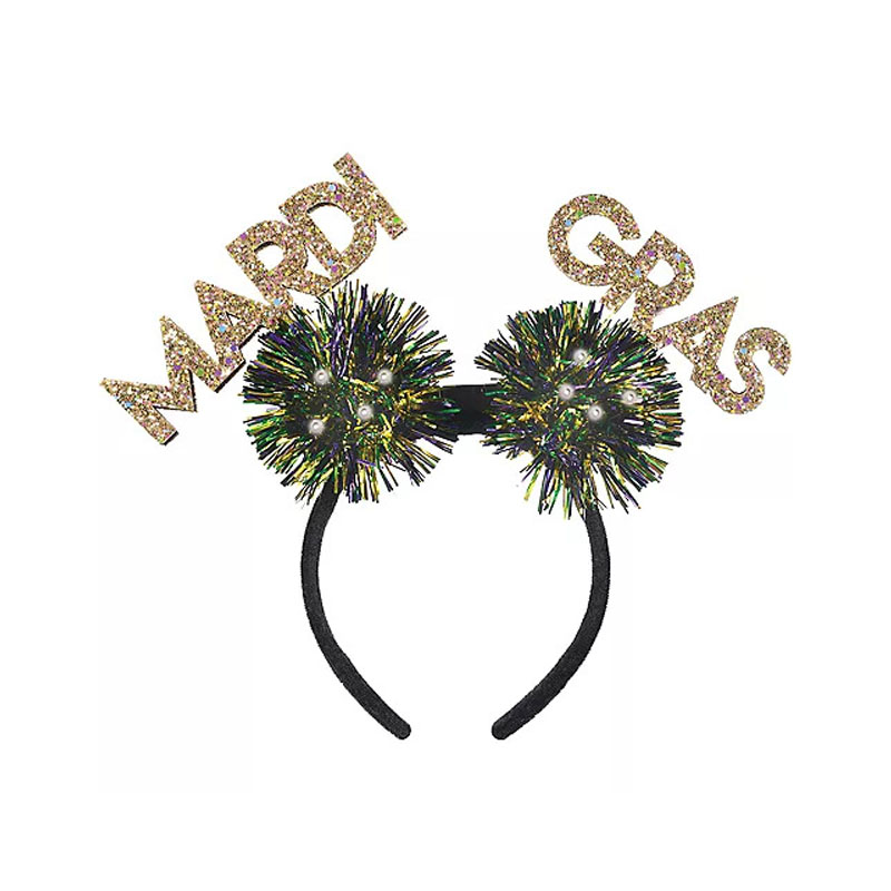 Mardi Gras ord glitter pandebånd