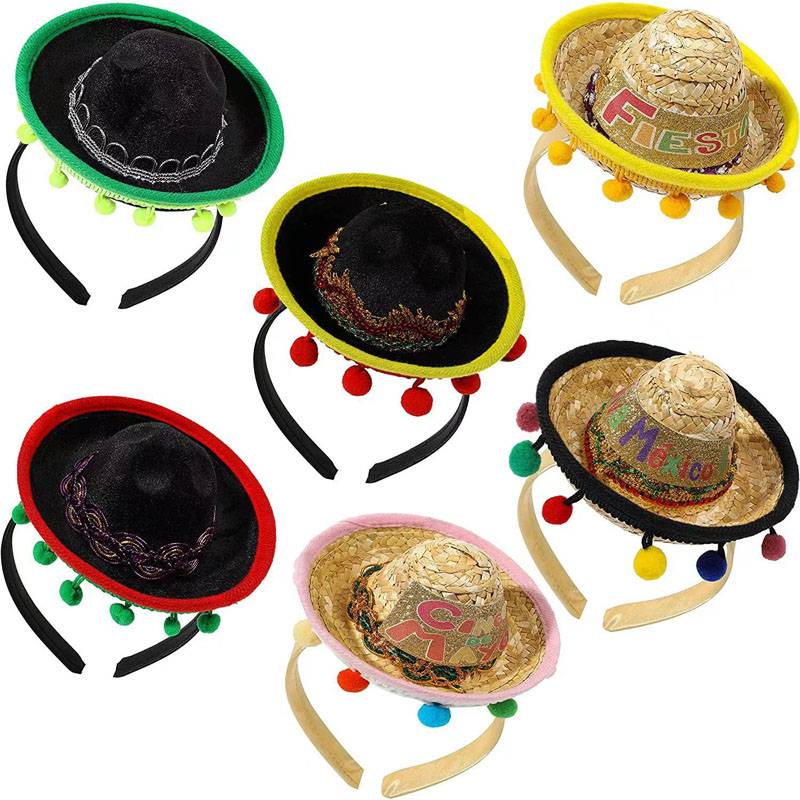 Mexicansk sombrero kæledyrshat til flaskedekorationshat