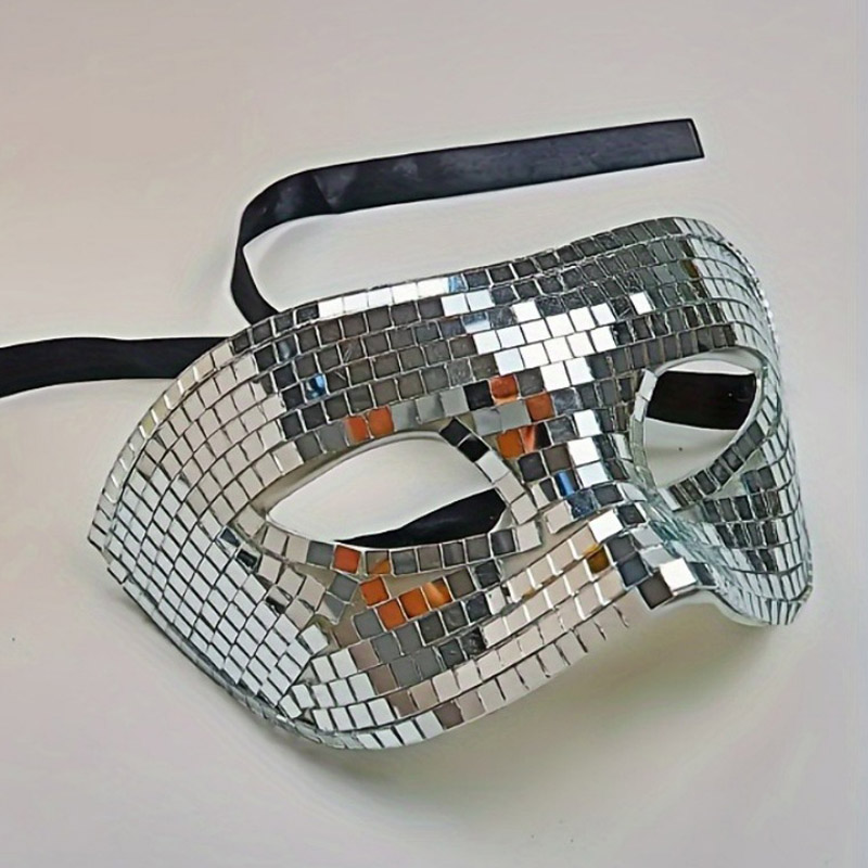 Spejlglas Disco Ball Glitter Party Mask