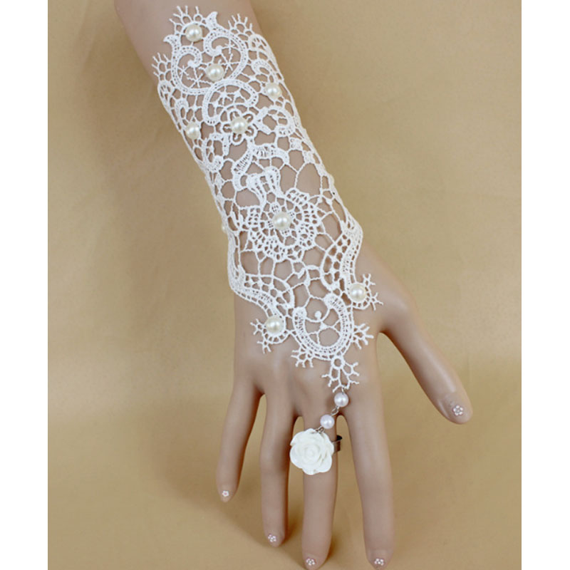 Perle blonder arm armbånd