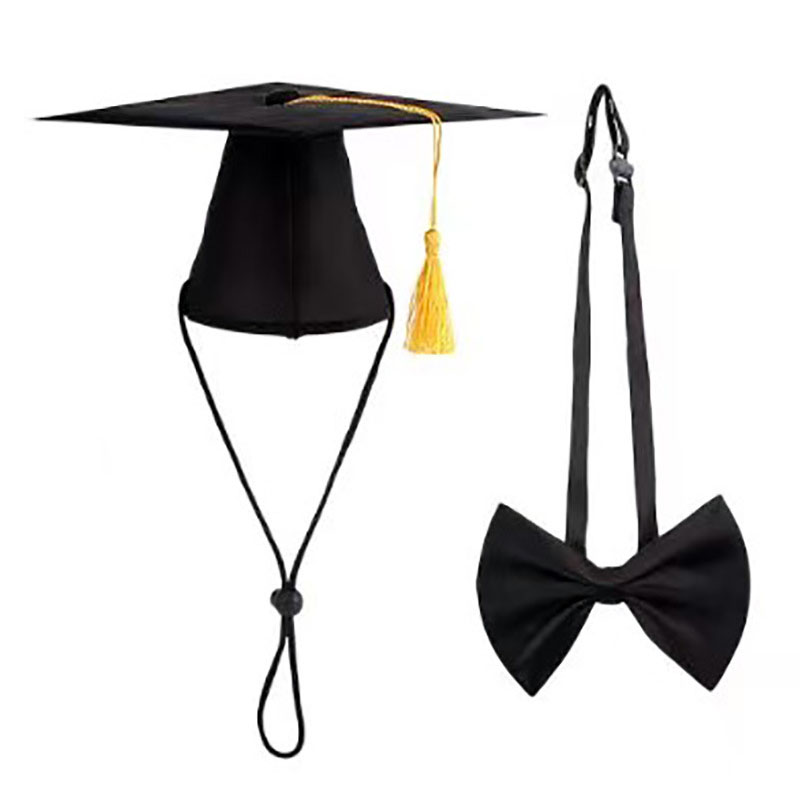 Pet Graduation Hats med kvast kostumer