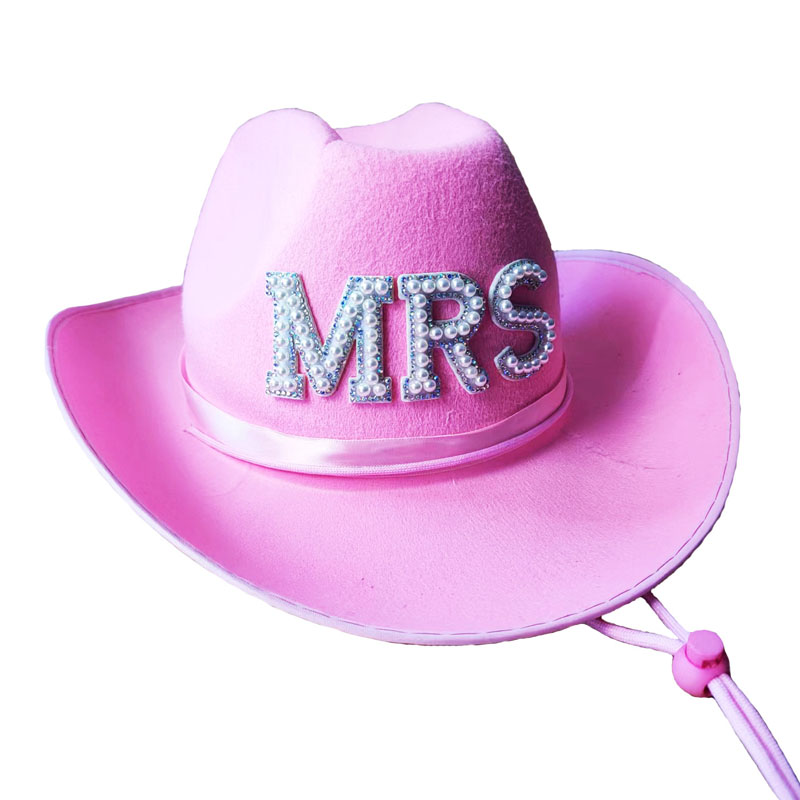 Lyserød sort cowboy hat