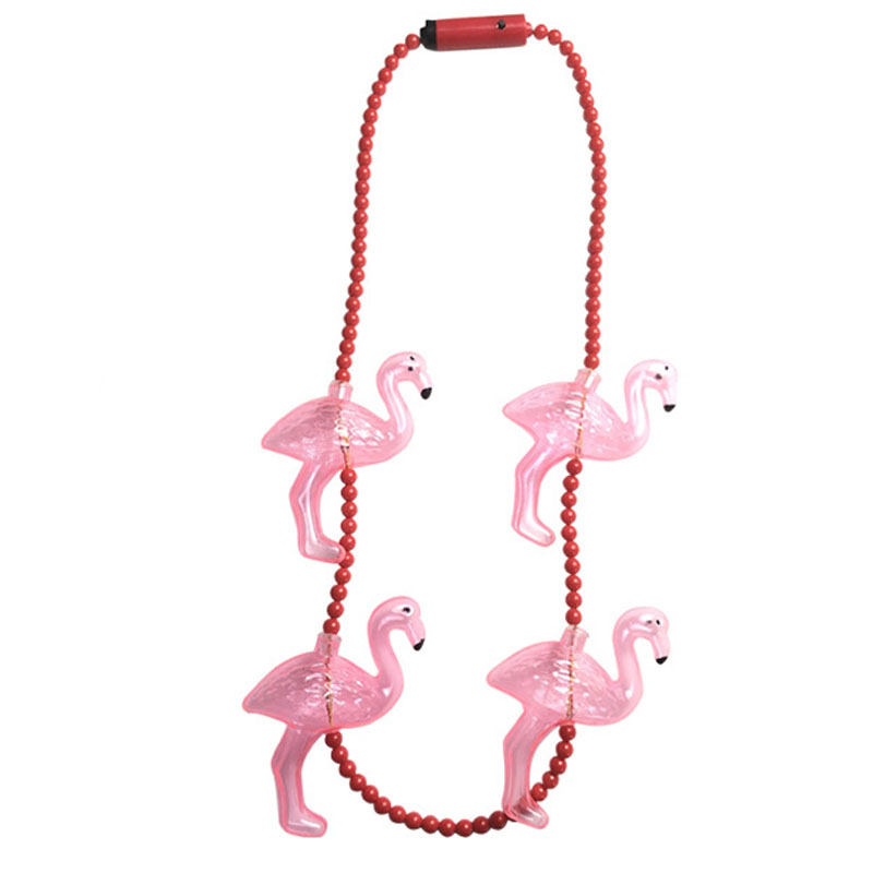 Pink Flamingo Party Supplies LED blinkende halskæde