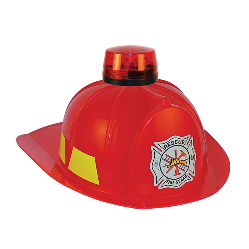 Plastic Toy Small Fire Hat brandhjelm med LED lys