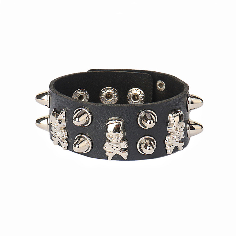 Punk manchet personlig bangle armbånd