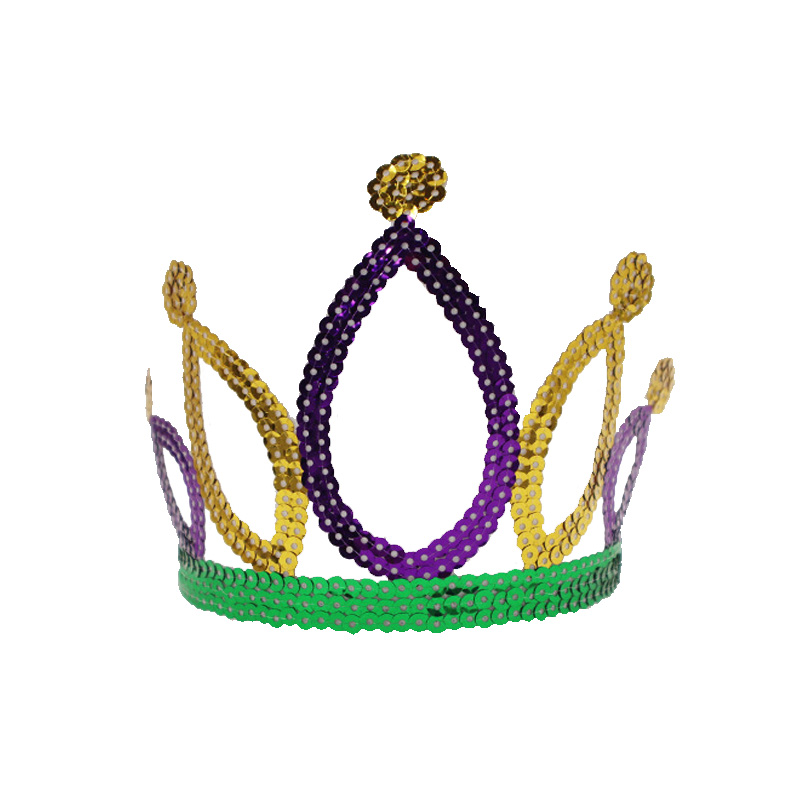 Pailletter Tiara Carnival Party Pandebånd Pige Kostume Crown