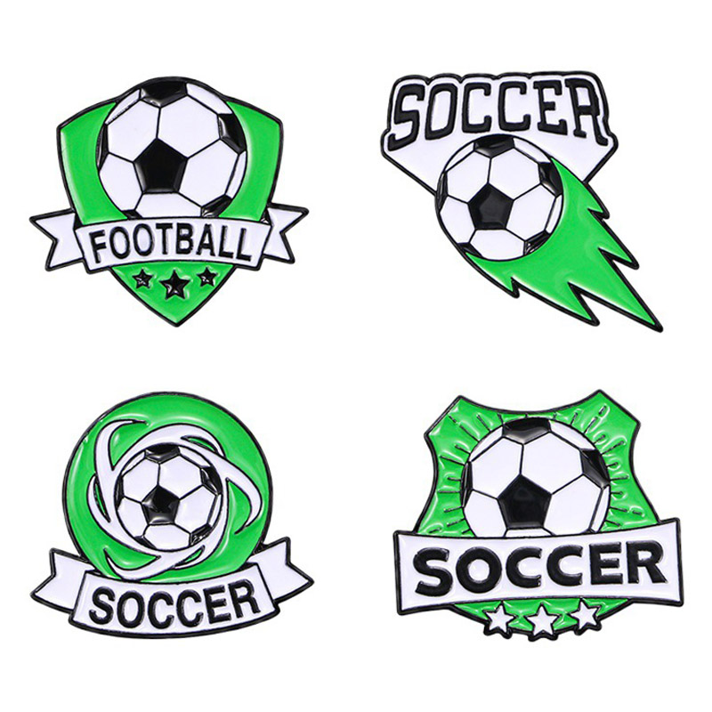 Sports fodboldstil skjorte matchende badges Pin