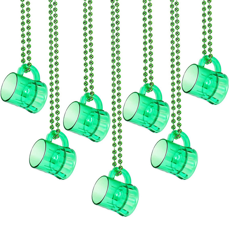 St. Patrick Day Glasses perle halskæde
