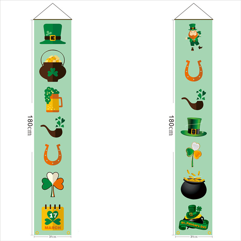 St. Patrick's Day Banner hængende på baggrunden