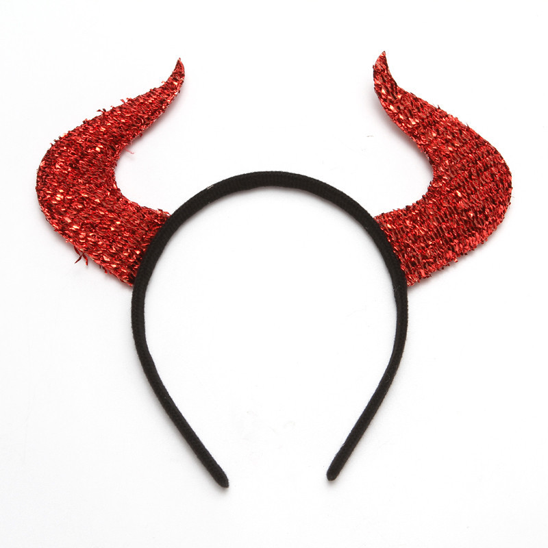 Headpiece Red Devil pandebånd Horn Trident pandebånd sæt