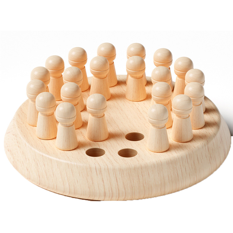 Træ børn hukommelse match stick skak spil